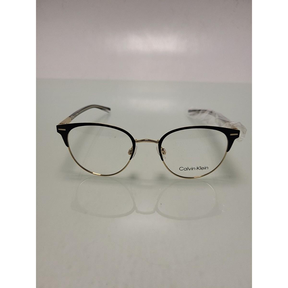 Calvin Klein CK21303 Eyeglasses Women Satin Black Round 49mm