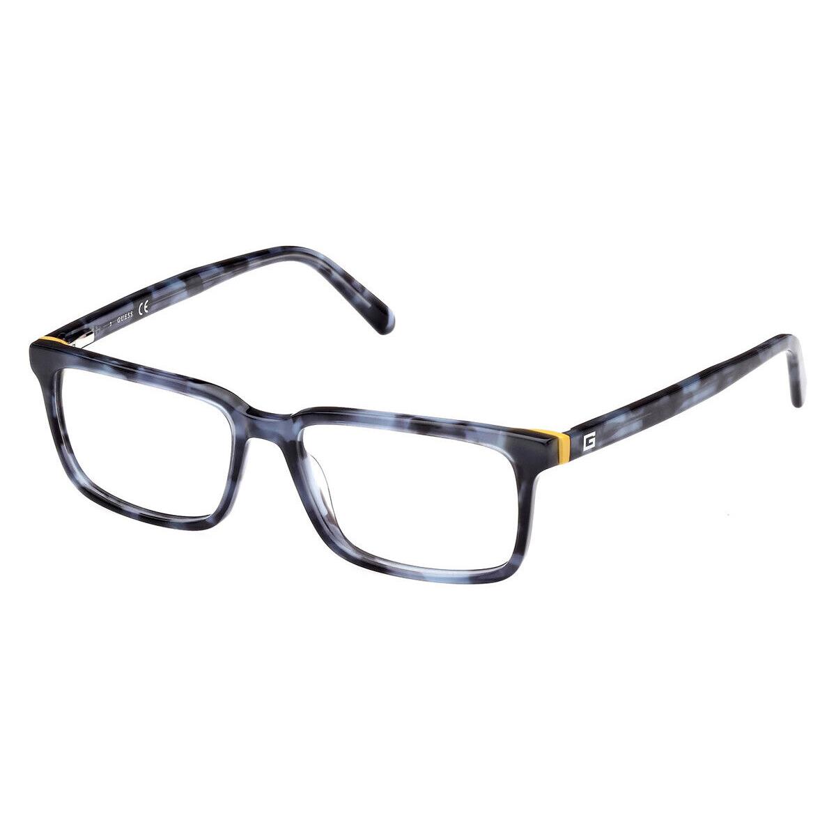 Guess GU50068 Eyeglasses Men Blue/other Rectangle 54mm