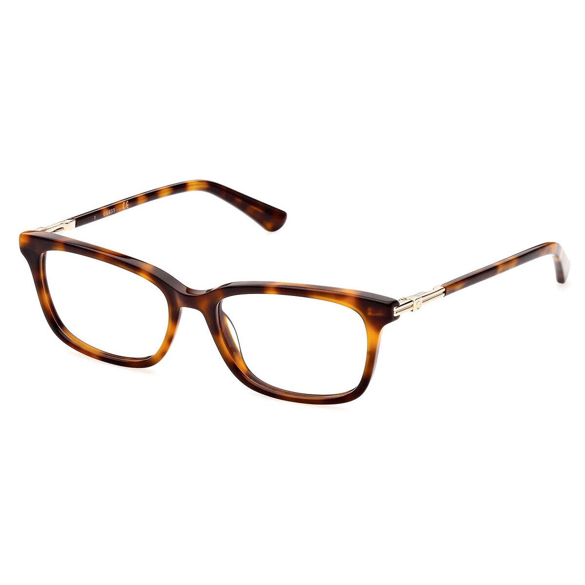 Guess GU2907 Eyeglasses Women Blonde Havana Rectangle 50mm