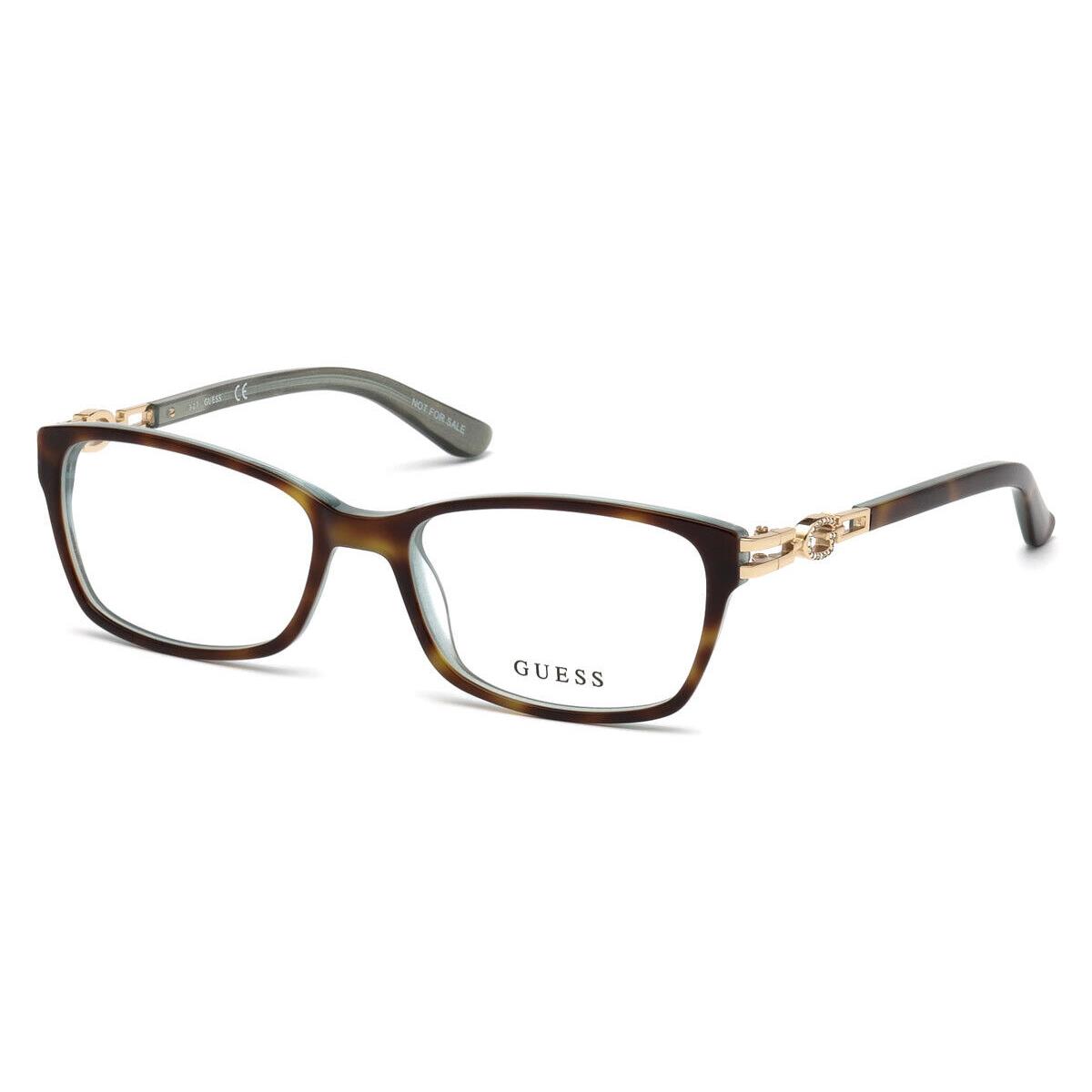 Guess GU2677 Eyeglasses Women Coloured Havana Geometric 50mm