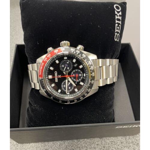 Seiko Prospex Speedtimer Solar Steel Bracelet Black Dial Watch - SSC915 - watch - | Fash Brands