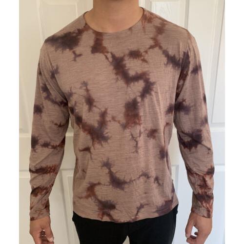 Lab Lululemon Mens Size XL Wool Blend Tie Dye Long Sleeve Copper Dye Mitd Shirt