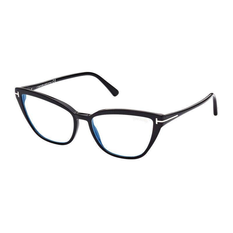 Tom Ford FT5825-B 001 Shiny Black 55mm Eyeglasses