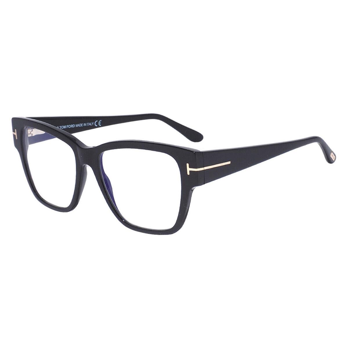 Tom Ford FT5745-B Eyeglasses Women Shiny Black Square 54mm