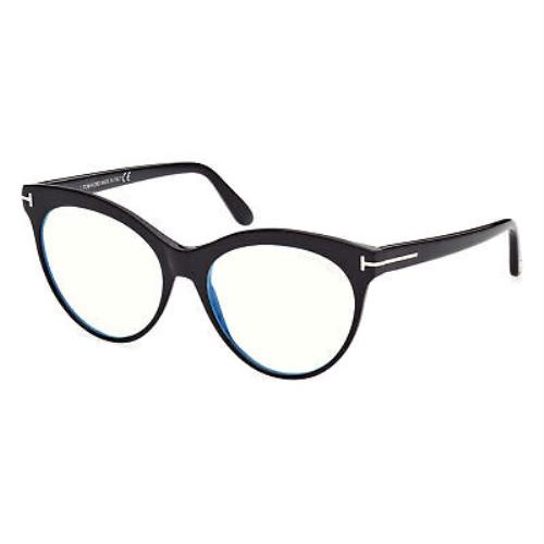 Tom Ford FT5827-B-001-55 Shiny Black Blue Eyeglasses