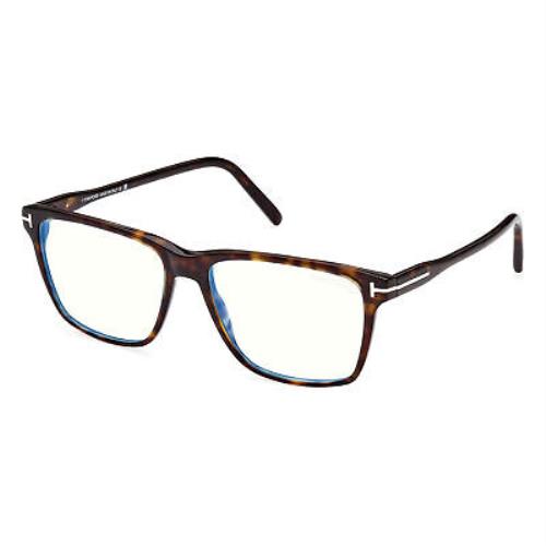 Tom Ford FT5817-B-052-56 Dark Havana Blue Eyeglasses