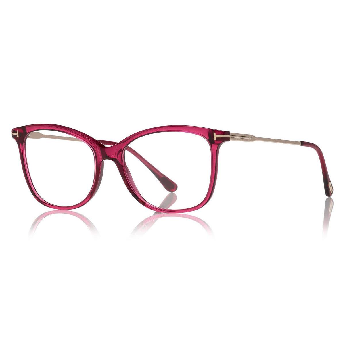 Tom Ford FT5510 Eyeglasses Shiny Transparent Violet Shiny Rose Gold 52mm