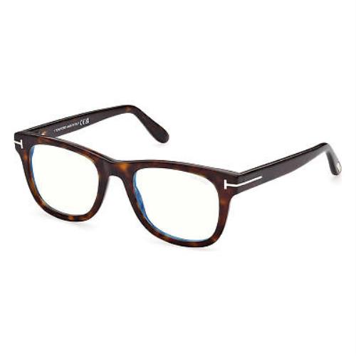 Tom Ford FT5820-B-052-50 Dark Havana Blue Eyeglasses