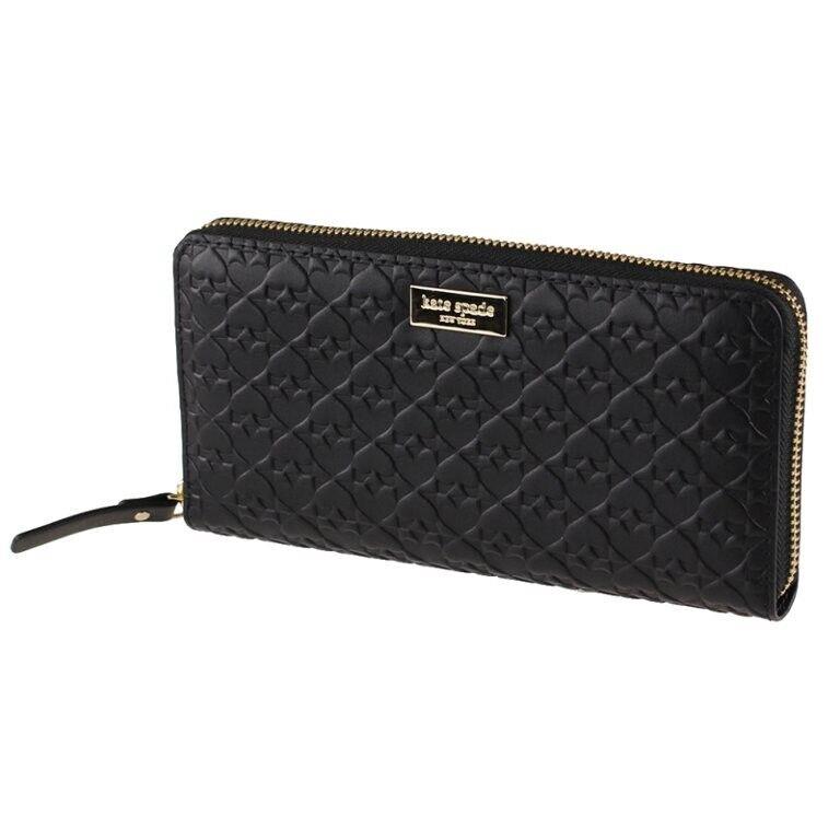 Kate Spade New York Women Penn Place Embossed Neda Zip Around Wallet Black$258