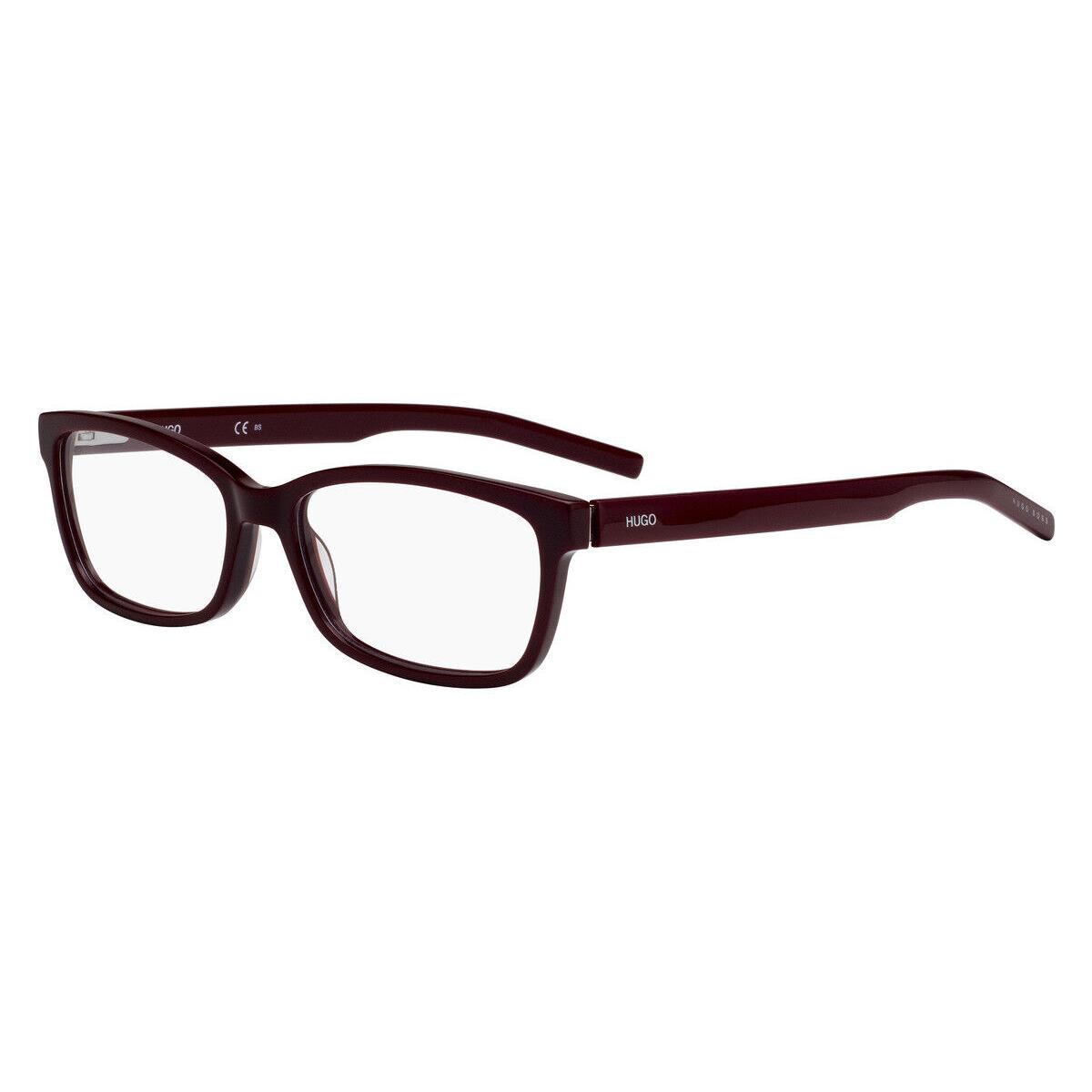 Hugo Boss 1016 Eyeglasses 0LHF Opal Burgundy Rectangle 53mm