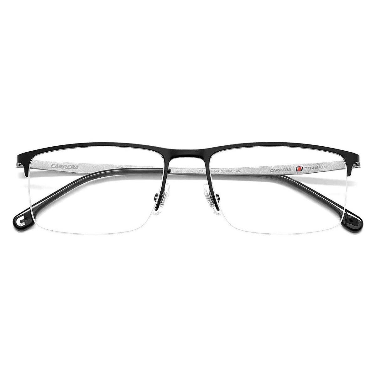 Carrera 8875 Eyeglasses Men Matte Black Rectangle 55mm