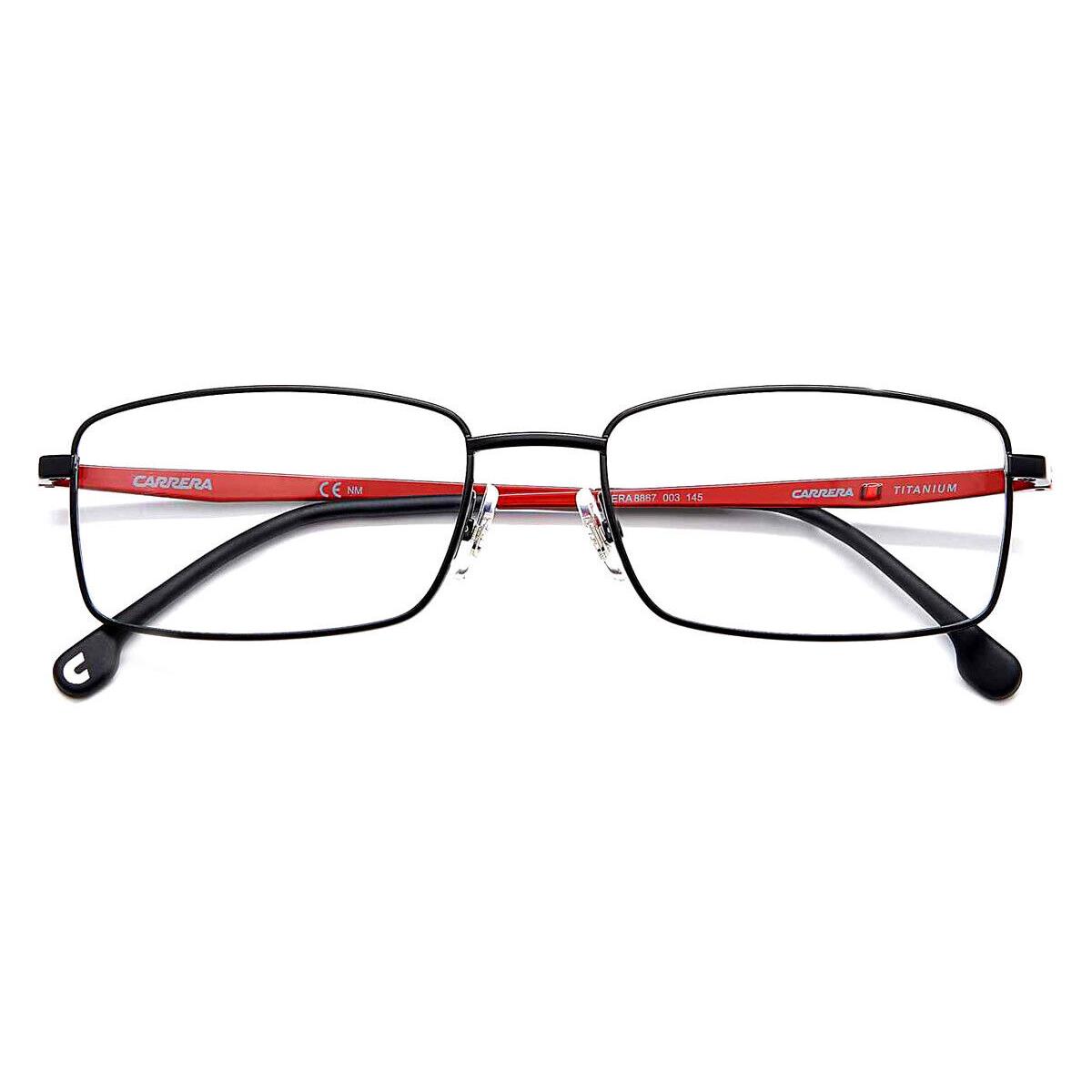 Carrera 8867 Eyeglasses Men Matte Black Rectangle 55mm