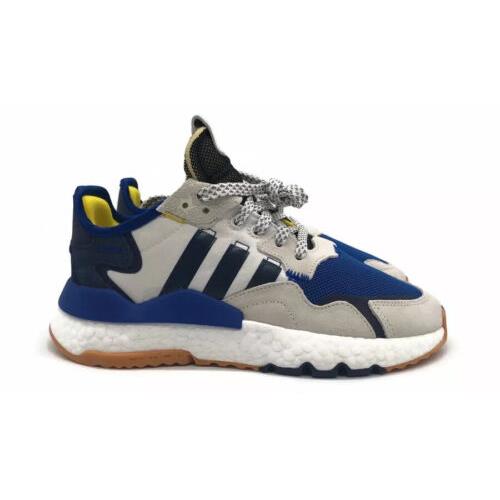 Adidas x Ninja Nite Jogger J Youth Size 5.5 Shoe White Blue Yellow Sneaker