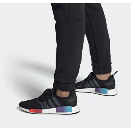 Men Adidas Originals NMD_R1 Running Shoes Core Black Gradient FW4365 Size 11.5