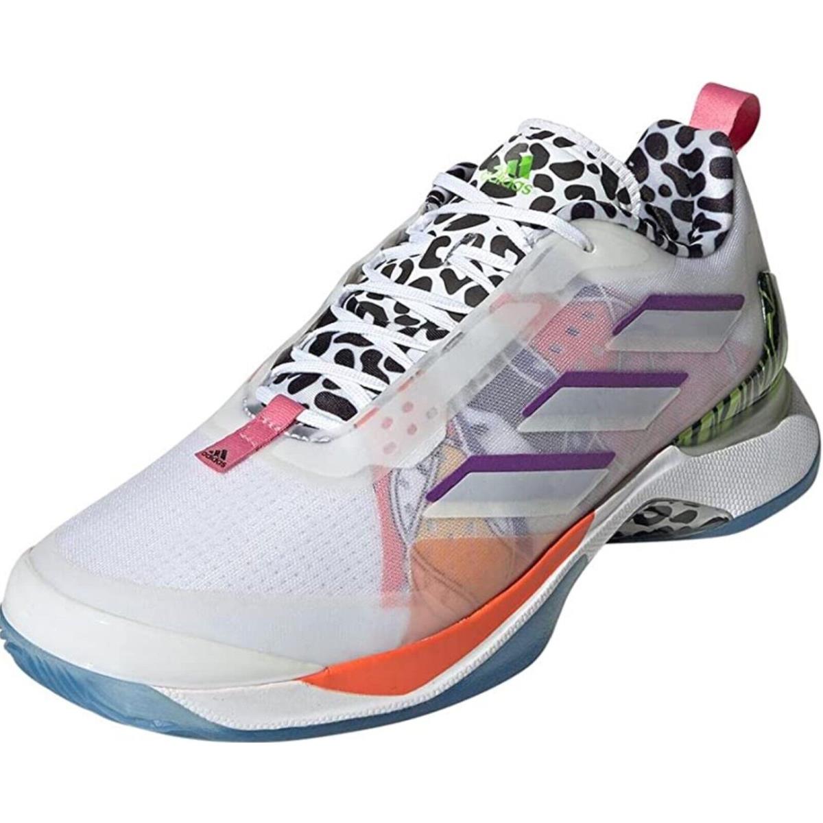 Adidas Womens Avacourt White Purple Tennis Pickleball Shoes Sneakers Sz 8 GZ3750