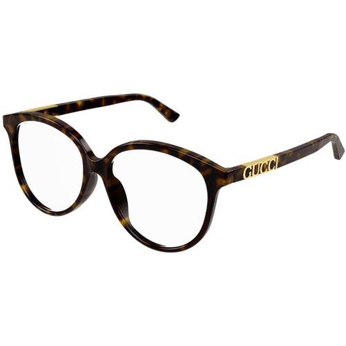 Gucci Women`s Eyeglasses Havana Acetate Round Shape Frame Demo Lens GG1194OA 002