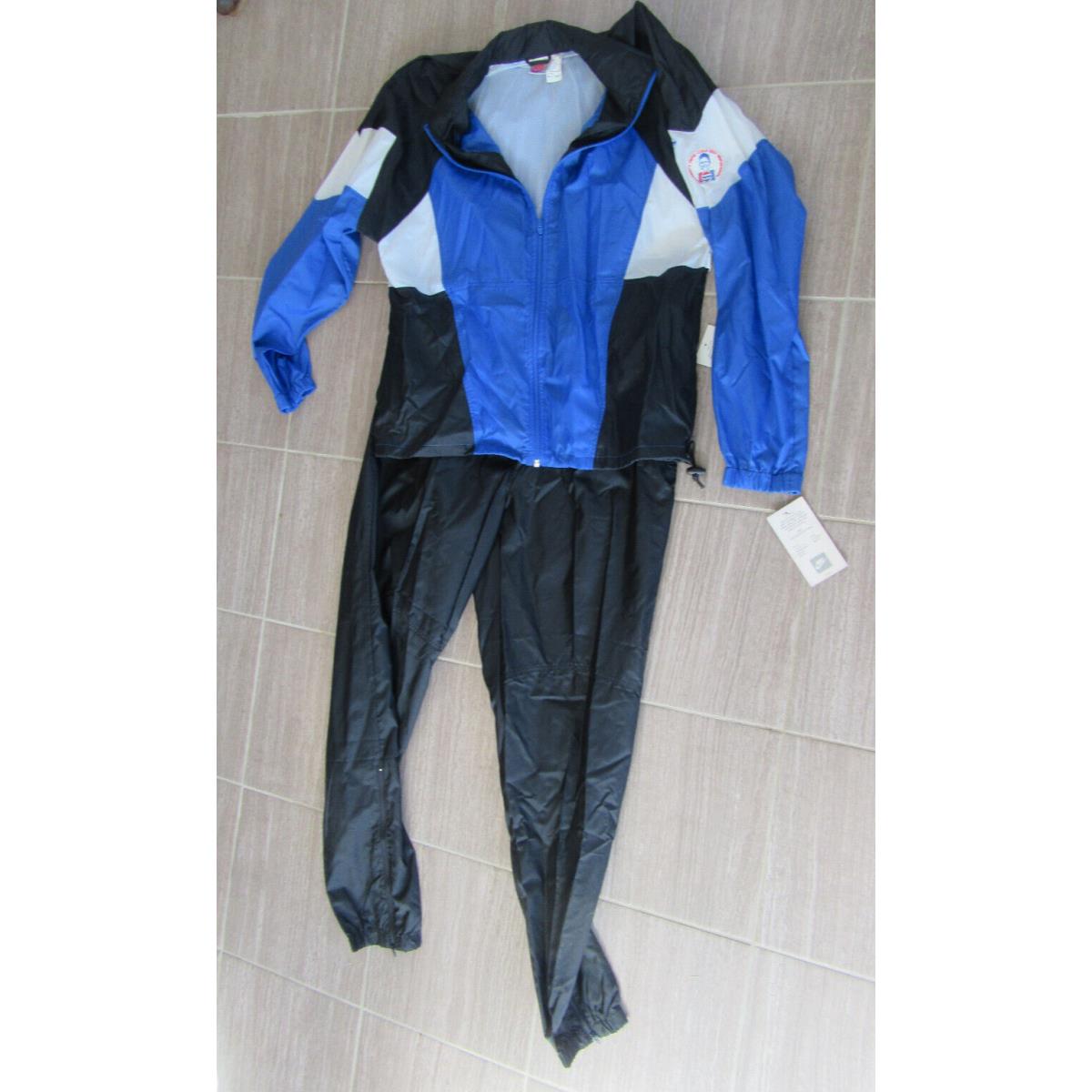 Vtg 90s Nike Colorblock Windbreaker XL Track Suit Jacket Pants Set Pepsi-cola