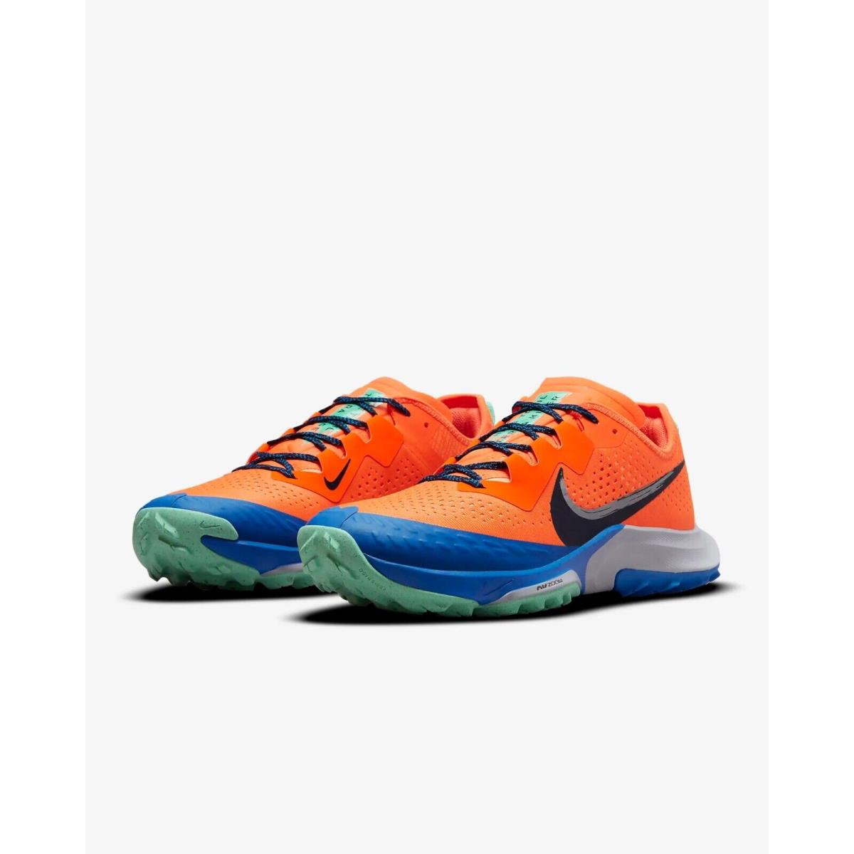 Nike Air Zoom Terra Kiger 7 Trail Running Shoes Orange Blue CW6062-800 Size 9