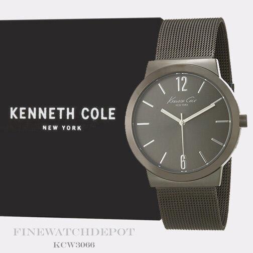 Kenneth Cole Gunmetal Stainless Steel Mesh Watch KCW3066