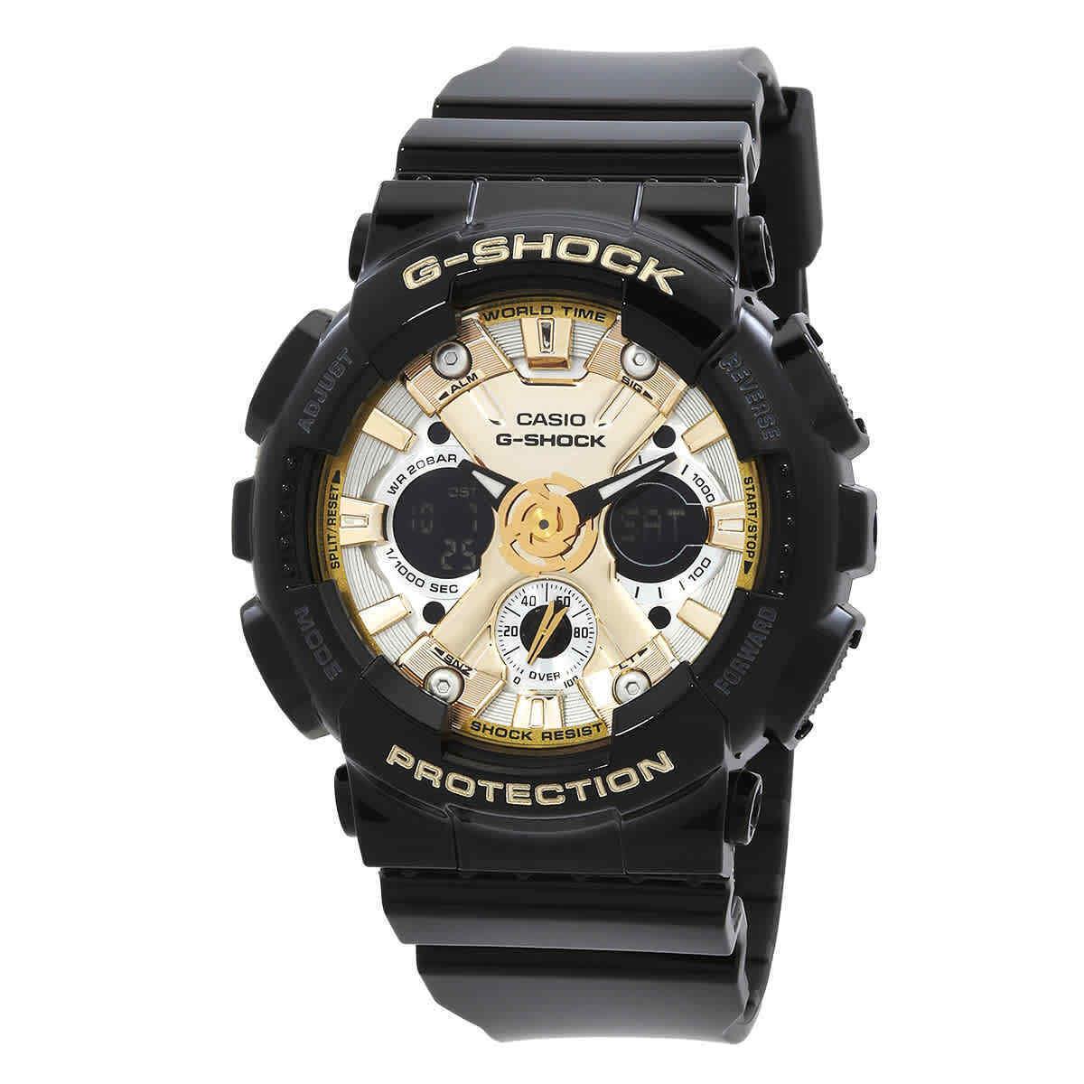 Casio G-shock Alarm World Time Quartz Analog-digital Gold Dial Ladies Watch