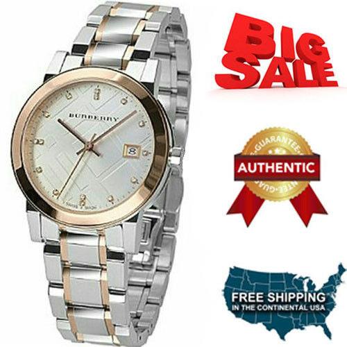 Burberry Silver Dial Two-tone Ladies Watch BU9127