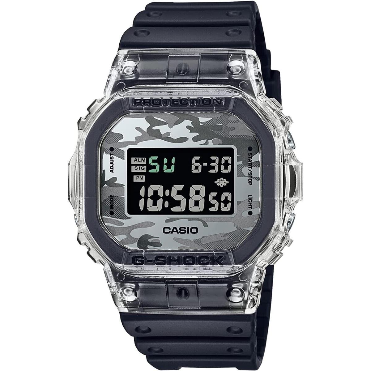 Casio G-shock Camouflage Dial Translucent Bezel Men`s Watch DW5600SKC-1D
