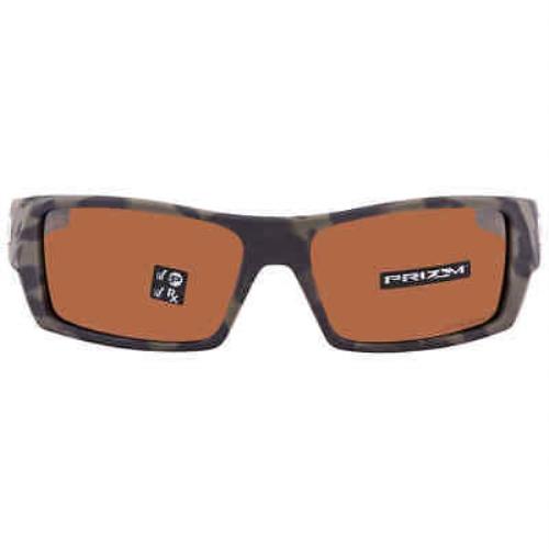 Oakley Gascan Prizm Tungsten Polarized Wrap Men`s Sunglasses OO9014 901451 60 - Frame: Green, Lens: Brown
