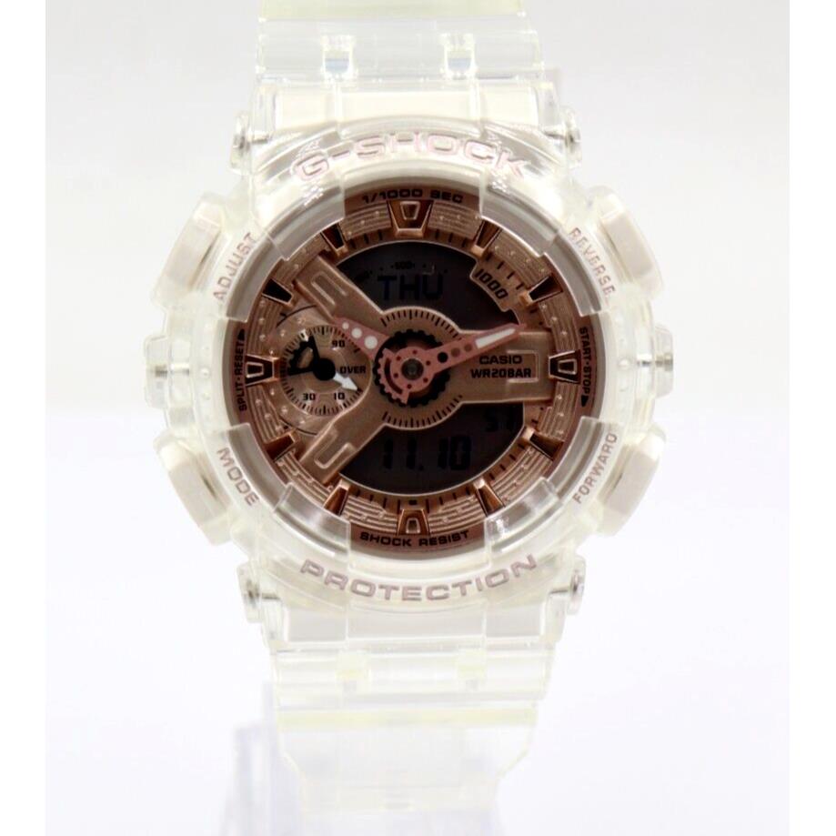 Casio G-shock Mid-size Analog-digital Rose Gold Watch 45mm GMAS110SR-7A