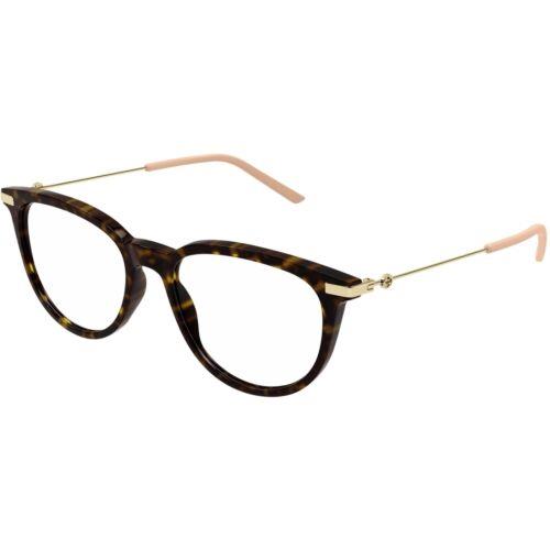 Gucci Women`s Eyeglasses Havana Panthos Full Rim Frame Demo Lens GG1200O 005