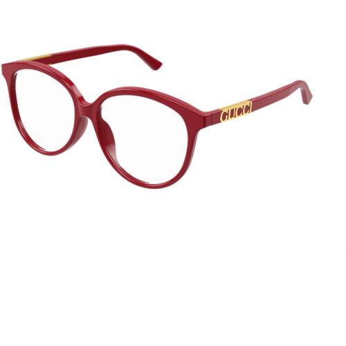 Gucci Women`s Eyeglasses Red Acetate Round Full Rim Frame Demo Lens GG1194OA 003