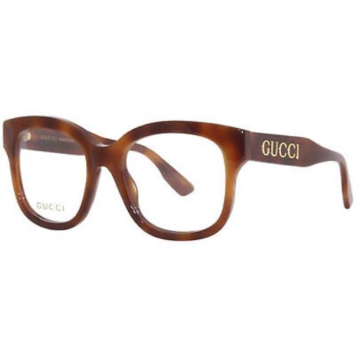 Gucci GG1155O 002 Eyeglasses Frame Women`s Havana Full Rim Cat Eye 51-mm