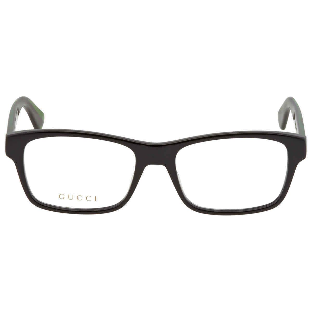 Gucci Demo Rectangular Men`s Eyeglasses GG0006ON 006 55 GG0006ON 006 55