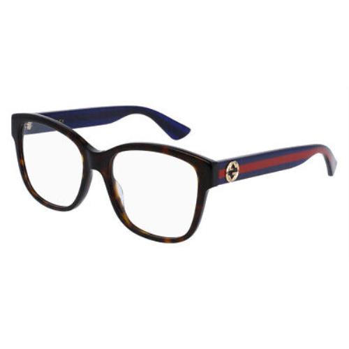 Gucci GG0038ON Eyeglasses Women Blue Square 54mm