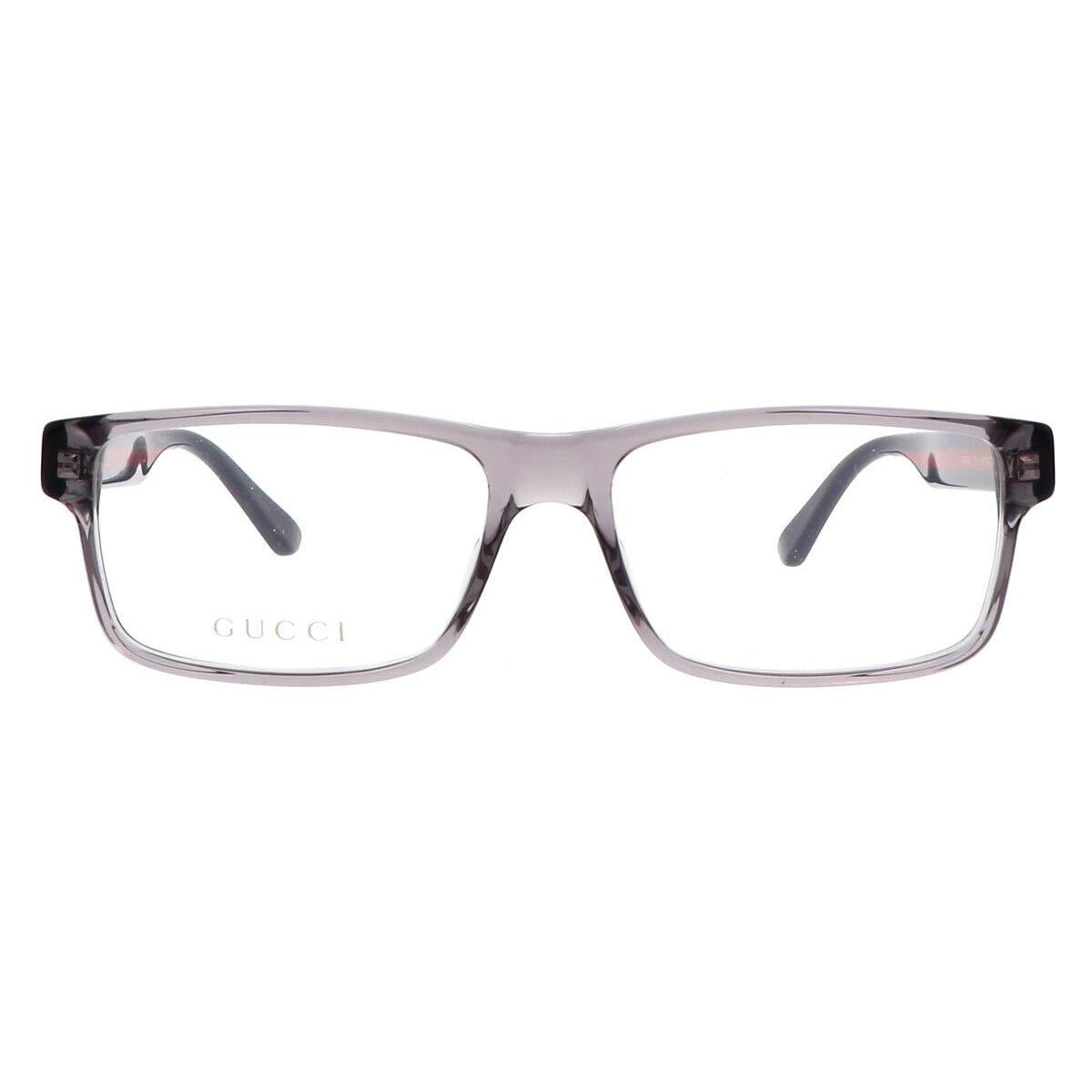 Gucci GG0752O Eyeglasses Men Blue Rectangle 56mm