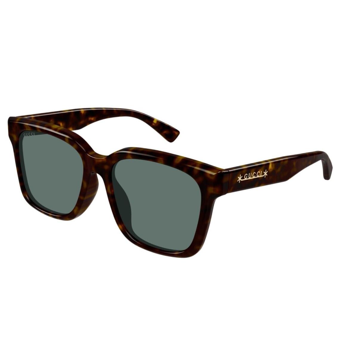 Gucci Unisex GG1175SK-004 Havana Frame / Green Tinted Lens Sunglasses