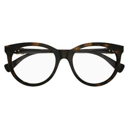 Gucci GG1074O Eyeglasses Women Havana Cat Eye 53mm