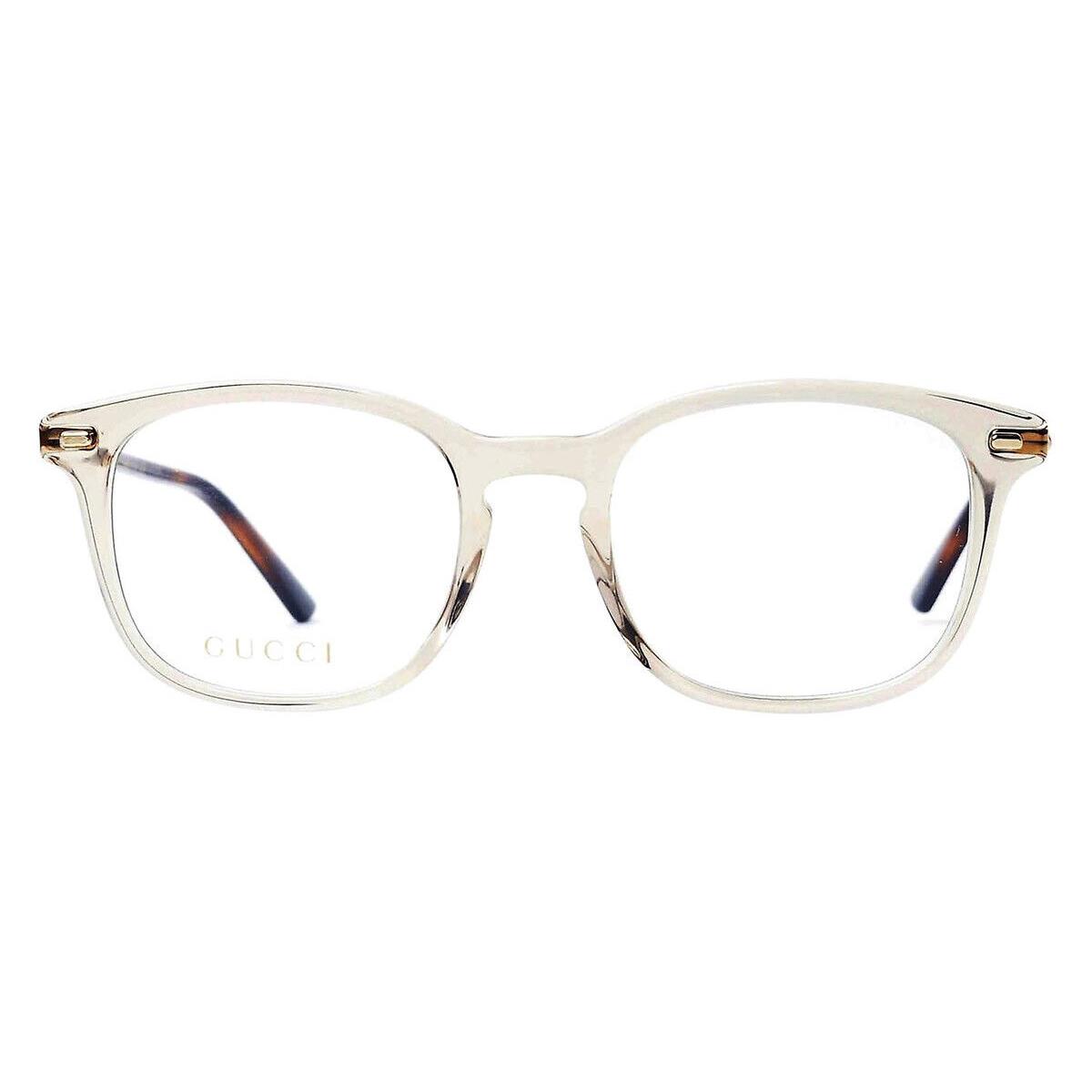 Gucci GG0390O Eyeglasses Men Gold Rectangle 50mm