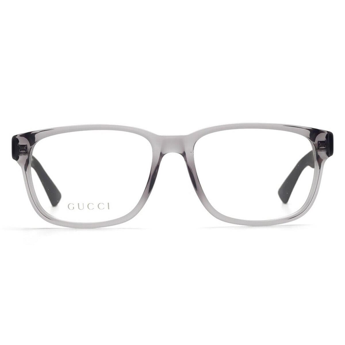 Gucci GG0011O Eyeglasses Men Black Rectangle 55mm