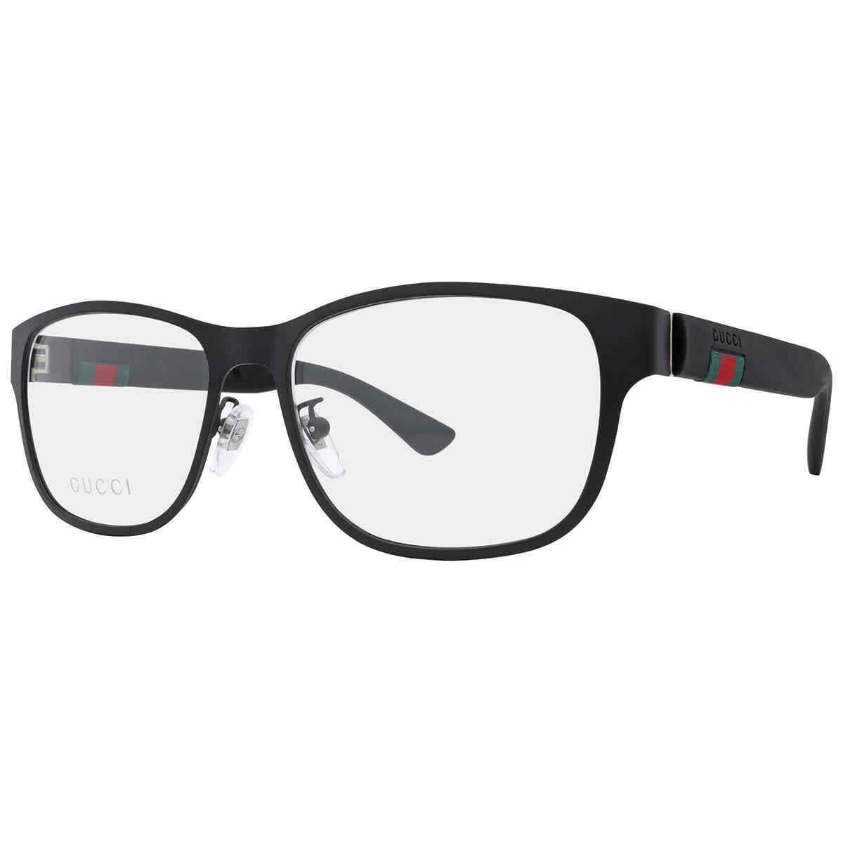 Gucci Demo Square Men`s Eyeglasses GG0013O 001 55 GG0013O 001 55