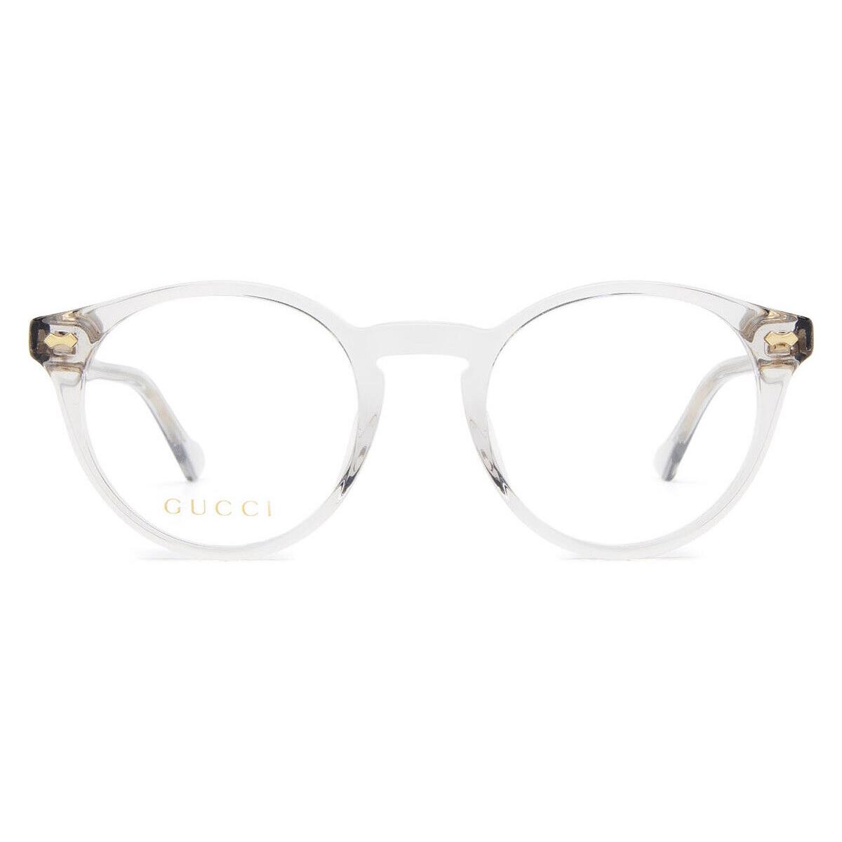 Gucci GG0738O Eyeglasses Unisex Gray Aviator 48mm