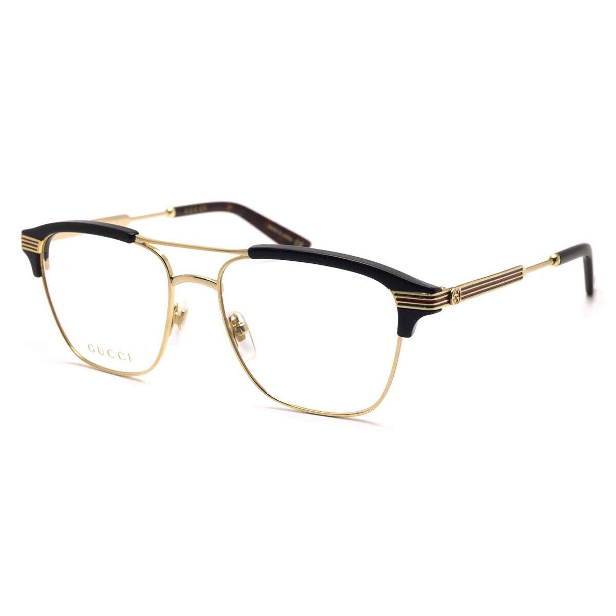 Gucci GG0241O Eyeglasses Men Gold Rectangle 54mm