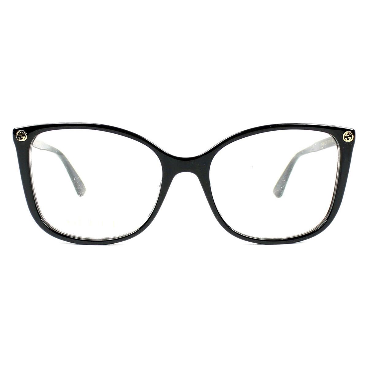 Gucci GG0026O Eyeglasses Women Black Butterfly 53mm