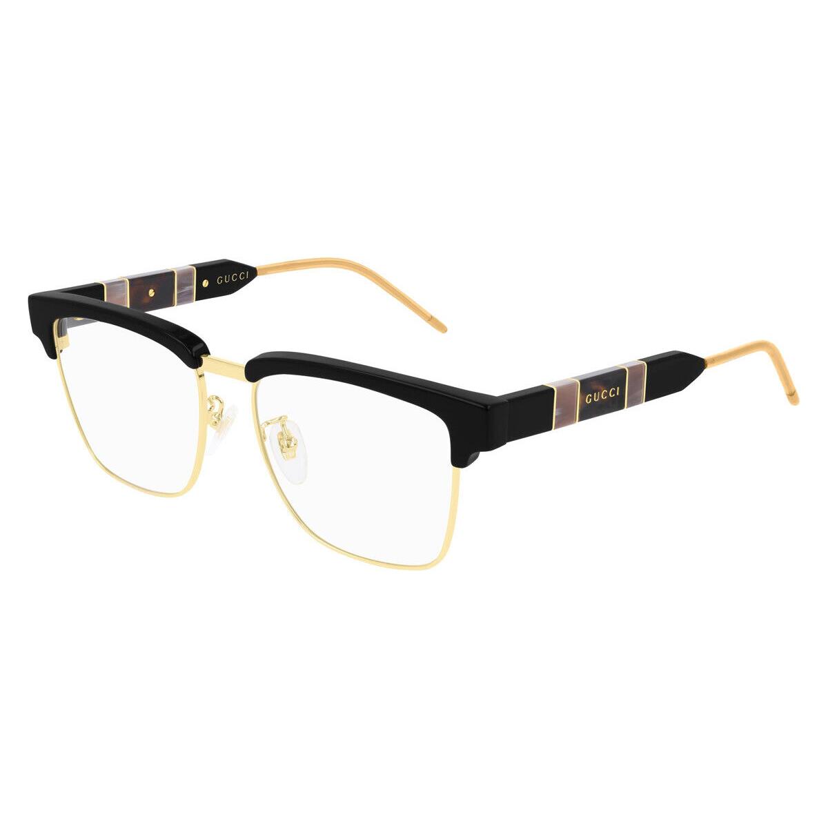 Gucci GG0605O Eyeglasses Men Black Rectangle 52mm