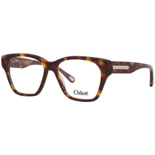 Chloe CH0122O 002 Eyeglasses Frame Women`s Havana Full Rim Cat Eye 52mm - Frame: Brown