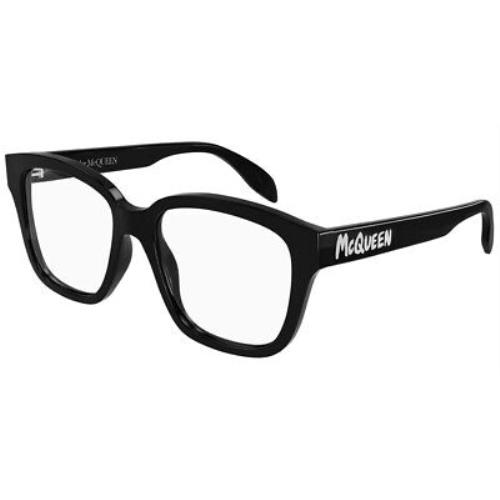 Alexander Mcqueen AM0333O Eyeglasses Women Black Rectangle 52mm