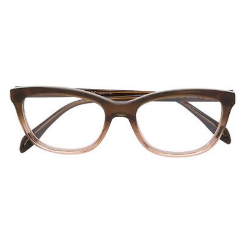 Alexander Mcqueen AM0161O Eyeglasses Women Brown Square 53mm - Frame: Brown, Lens: