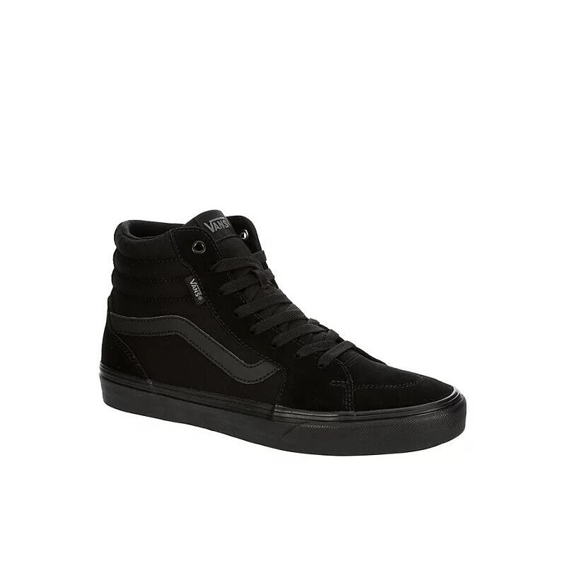 Vans Men s Filmore High Top Suede Checkerboard Sneaker Shoes Black