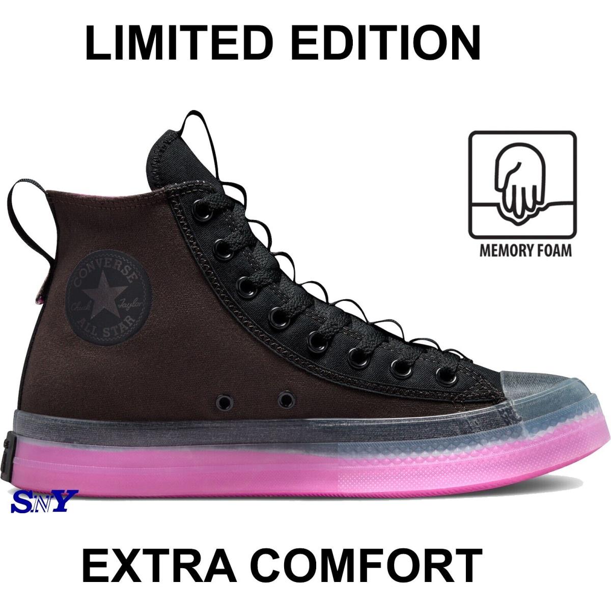 Converse Chuck Taylor All Star Hi CX Explore Edge Glow Canvas Men`s Shoes Velvet Brown/Black