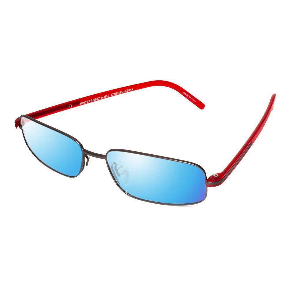 Porsche Design P8125-D-57 mm Polarized Sunglasses 4 Lens Options Gun Metal Red Blue Mirror Polar