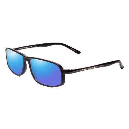 Porsche Designs P8229-A 57mm Polarized Bi-focal Sunglasses Black 41 Lens Options Blue Mirror